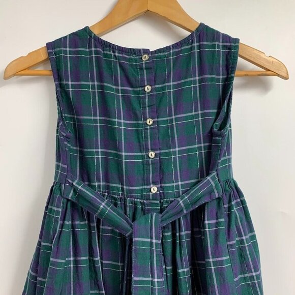 Roller Rabbit Kids Inverness Plaid Chantal Cotton Pullover Dress Size 10Y - Picture 5 of 13